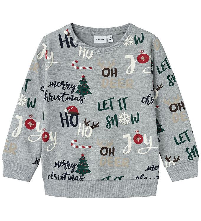 Name It Sweatshirt - NmnRjolly - Grå Melange Herre