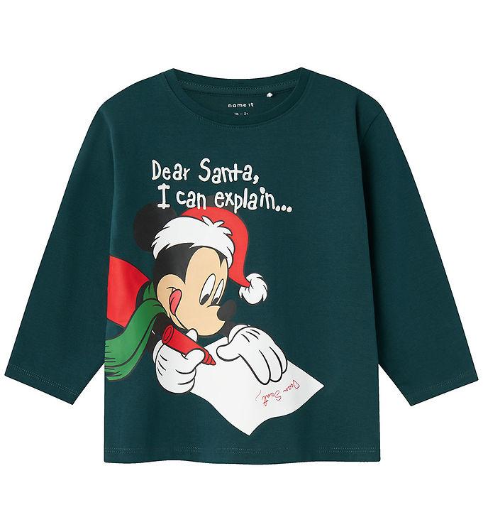 Name It T-shirt - NmmSilas - Mickey - Havmos Grøn