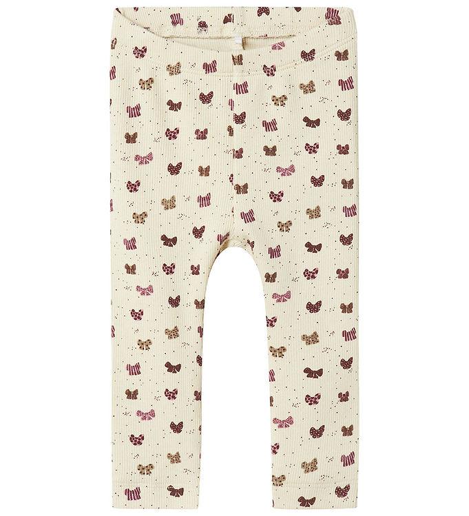 Name It Leggings - NbfRibow - Sommer Sand Beige