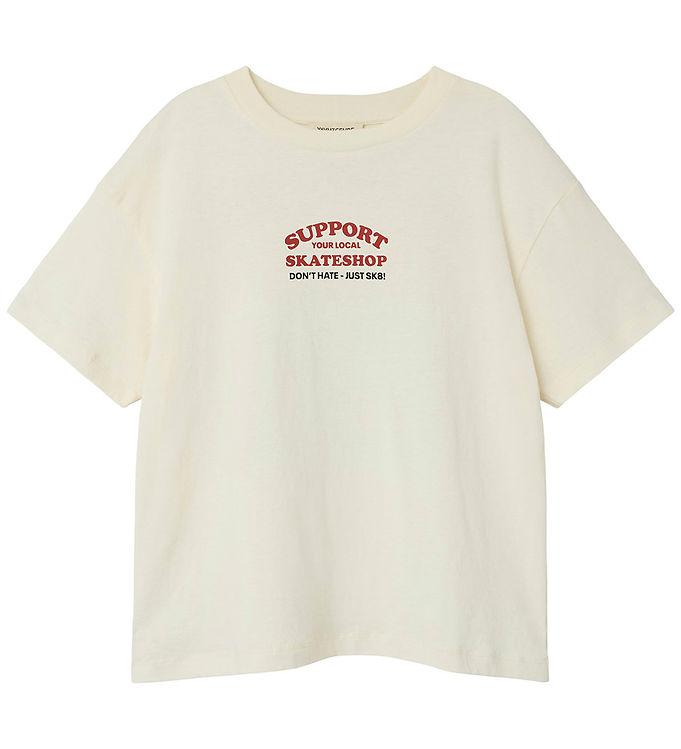 Name It T-shirt - NmmLasso - Hvid Svane Beige/Hvid