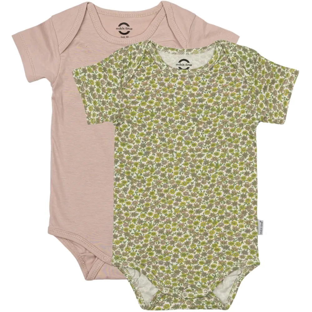 2-Pak kortærmet Body - ADOBE ROSE - 9 MDR. Lyserød