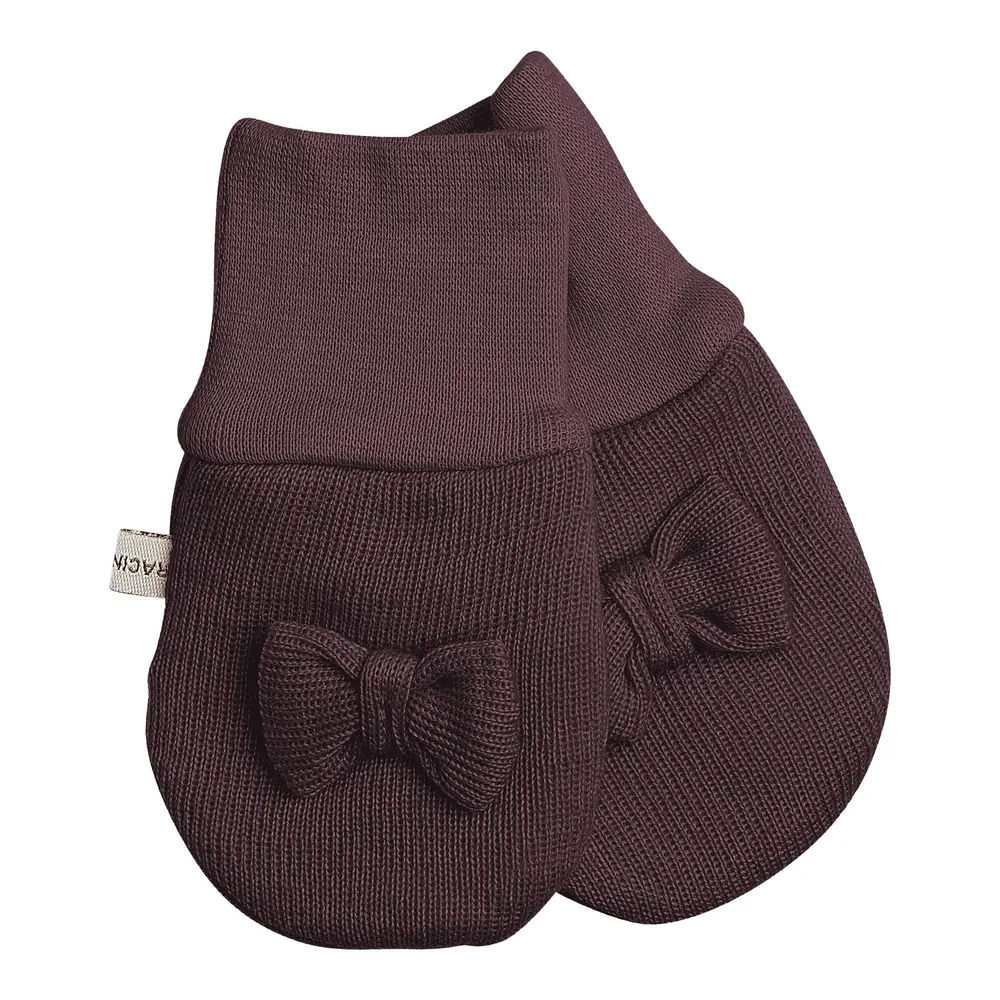 Babyvanter u/tot m. Sløjfe - Red Grape - S Lilla