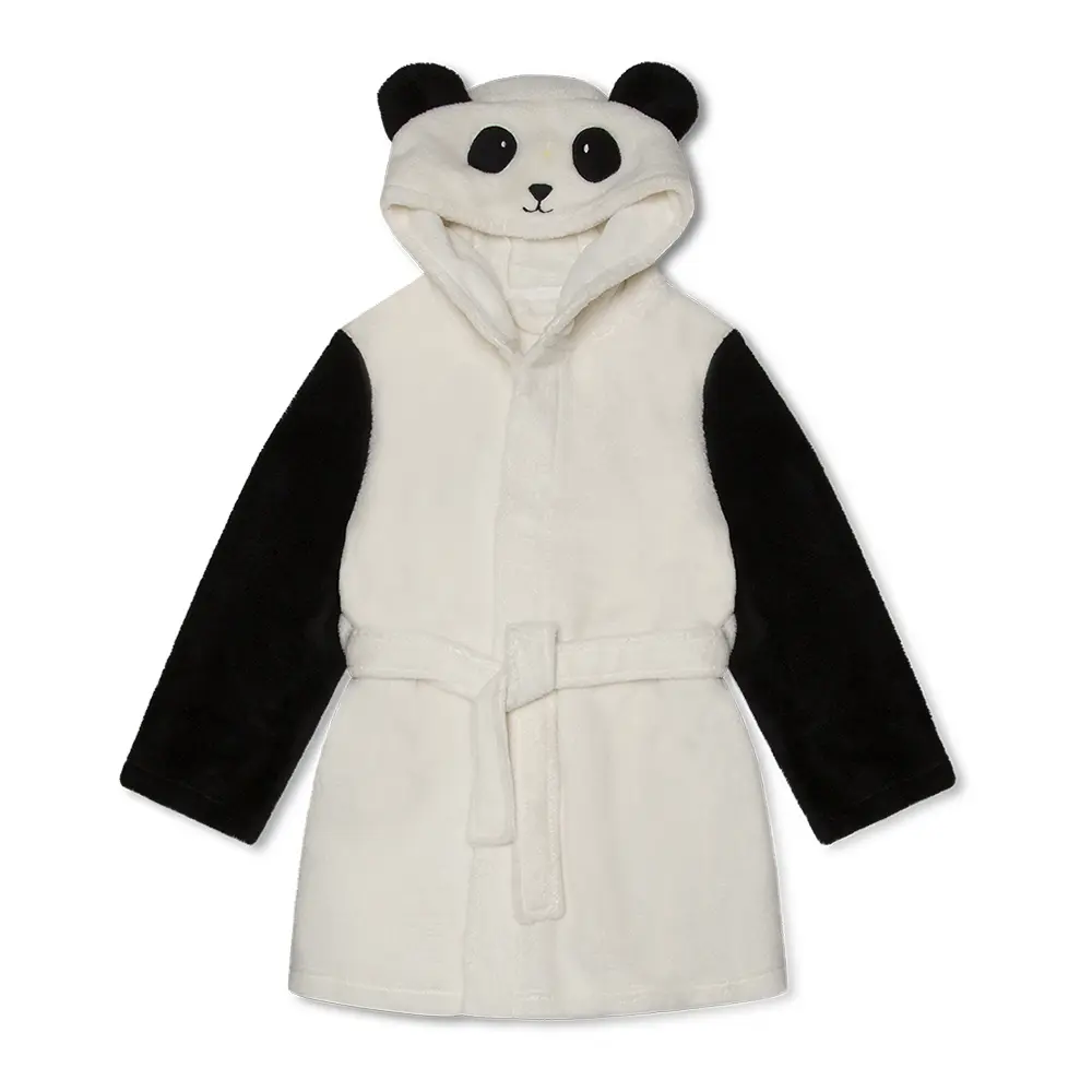 Badekåbe - panda 1-2 år Sort