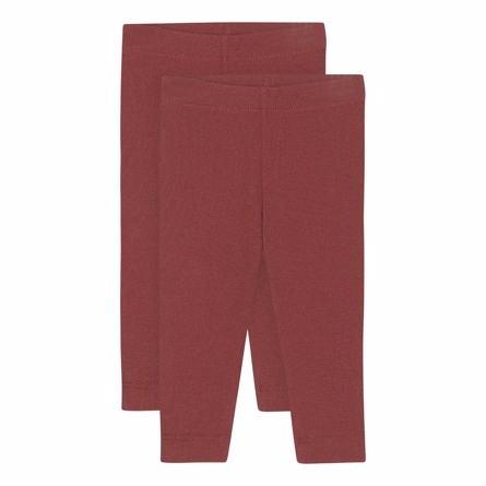 BIRKHOLM 2-Pak Leggings Bordeaux Rød Bukser & Leggings Rød