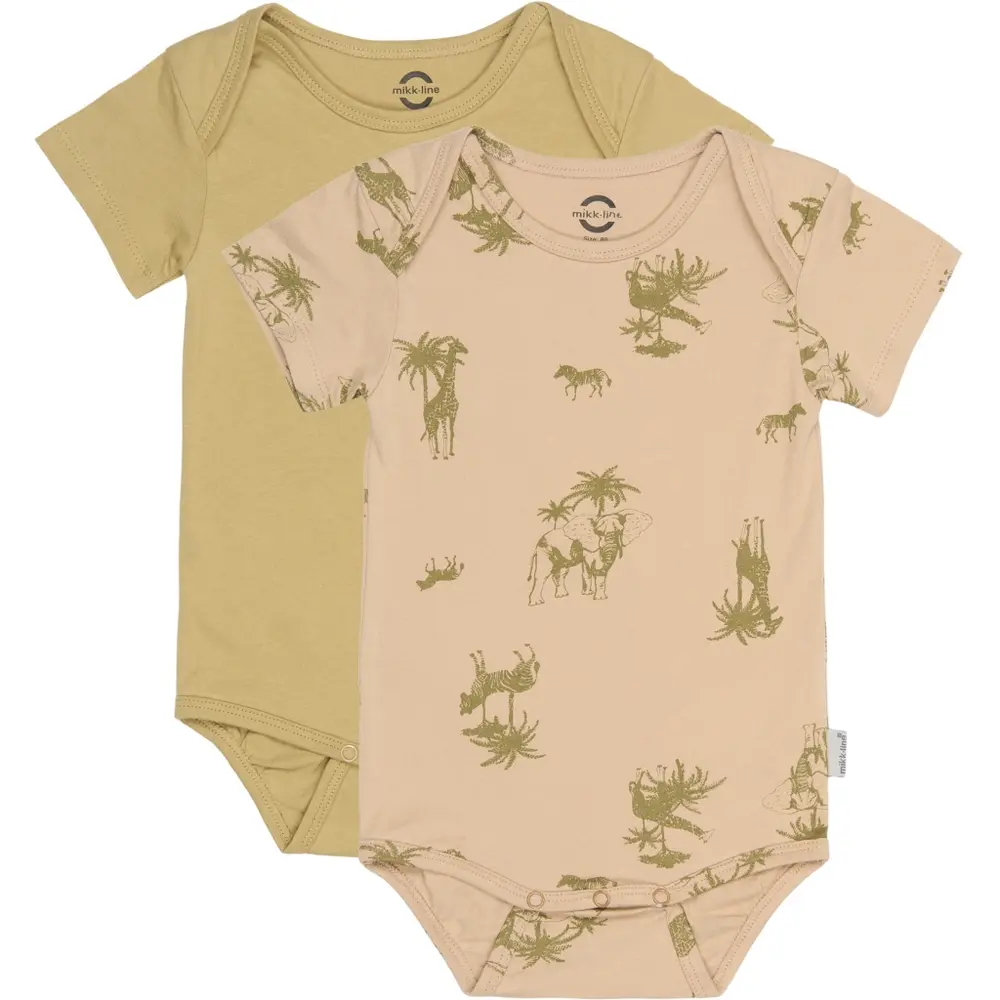 2-Pak kortærmet Body - GRAY GREEN - 18 MDR.
