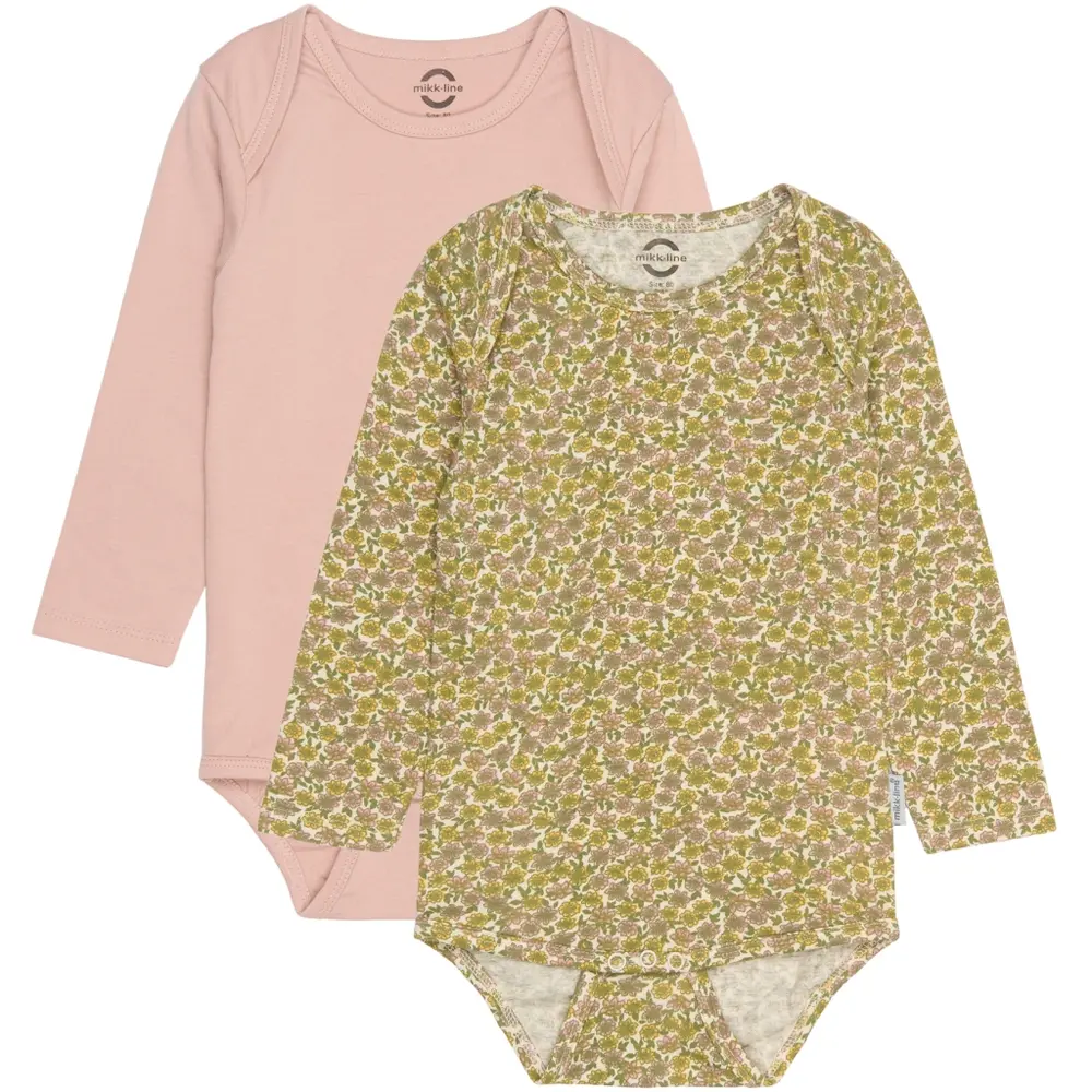 2-Pak langærmet body - ADOBE ROSE - 3 MDR.