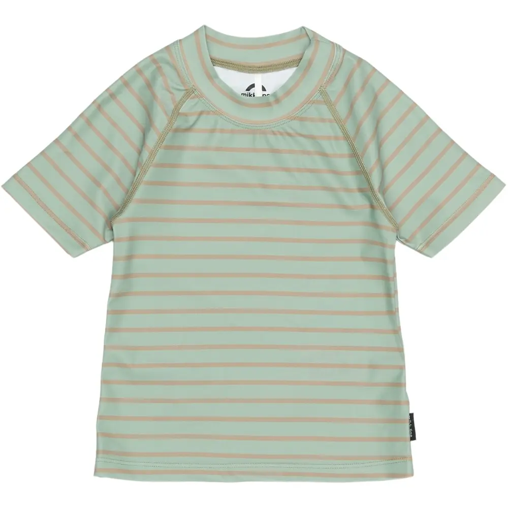 Badebluse UV Aop Recycled - GREEN BAY - 3-4 ÅR Striber