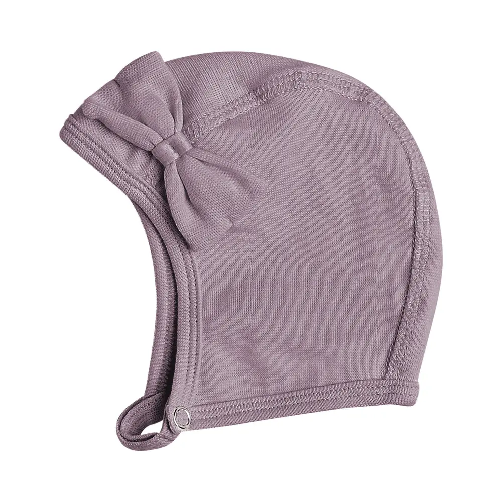 Babyhjelm m.sløjfe - 9 - 50 Lilla