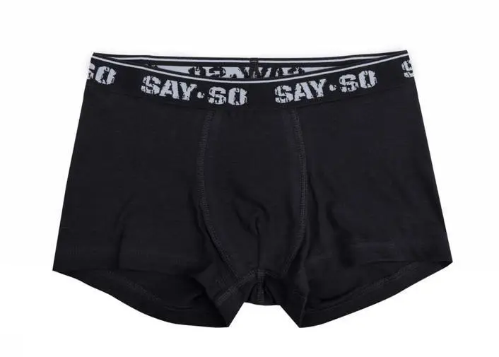 Boxershorts say so i sort bomuld Sort male