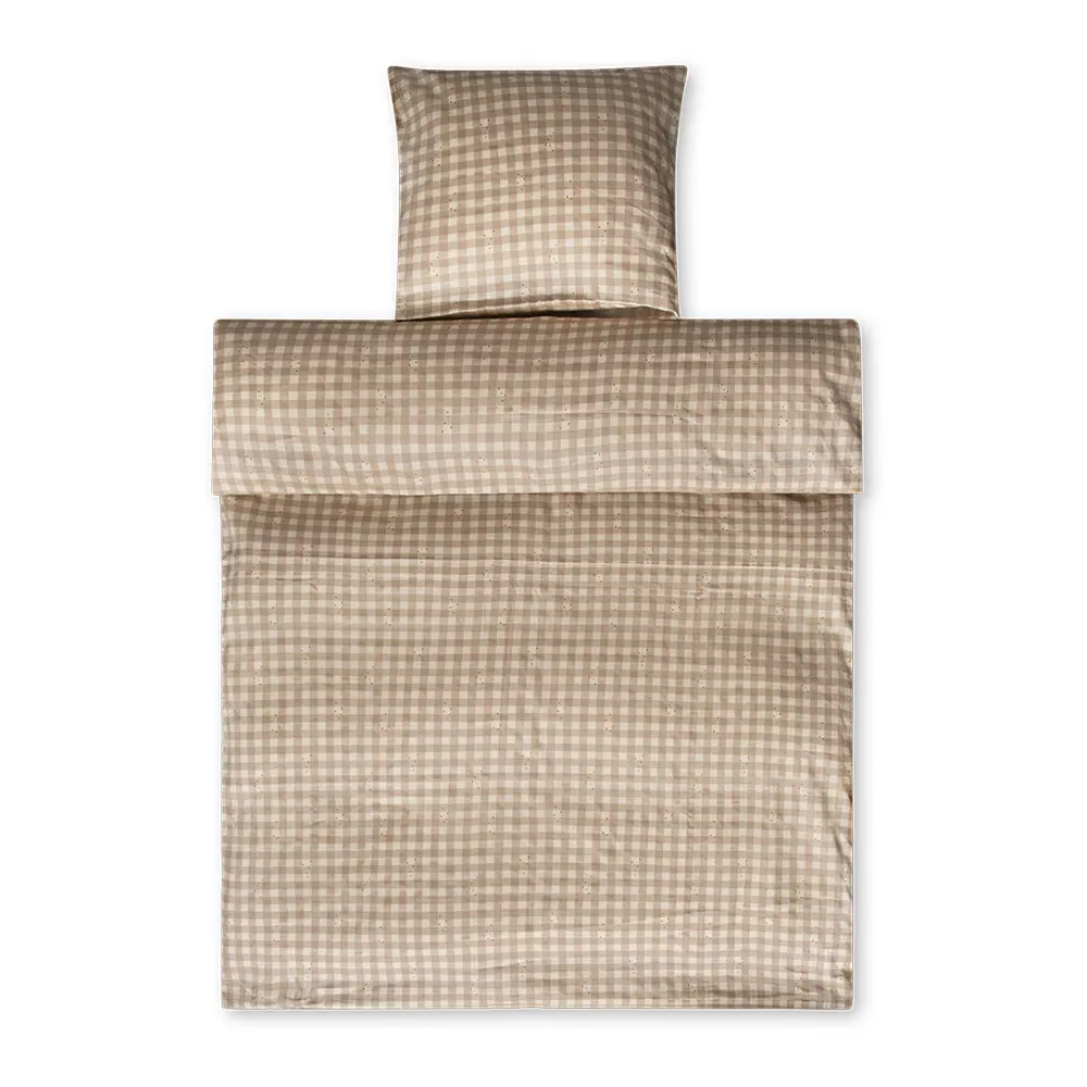 Baby sengetøj - stardust check beige Beige