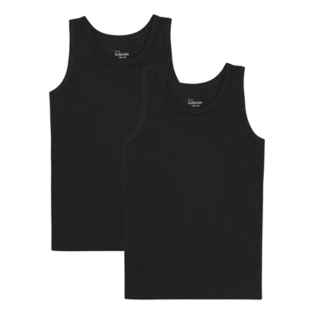 BIRKHOLM 2-Pak Tanktops Midnat Sort Undertøj Sort