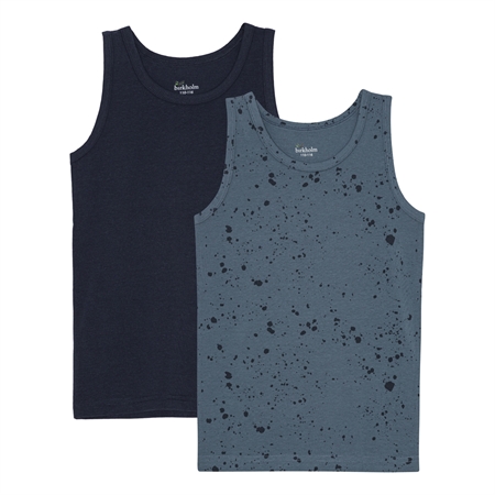 BIRKHOLM 2-Pak Tanktops Splash Undertøj Blå