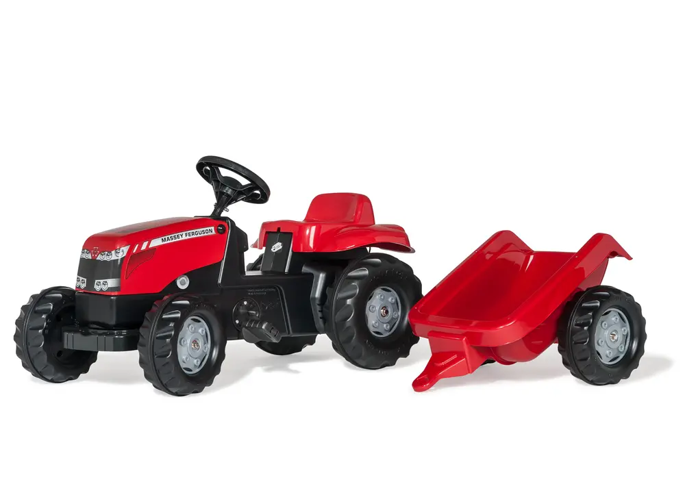 Rolly Kid Massey Ferguson Pedaltraktor med Trailer