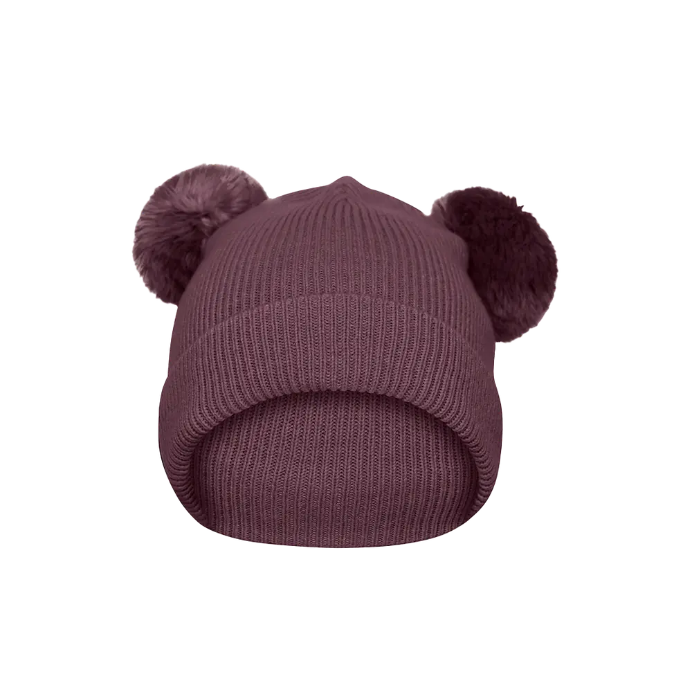 Bergen hat - pompons - Grape Shake - 51/53