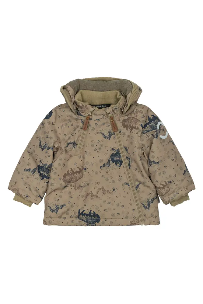 Børnevinterjakke i nylon - Coriander - Hold varm hele sæsonen