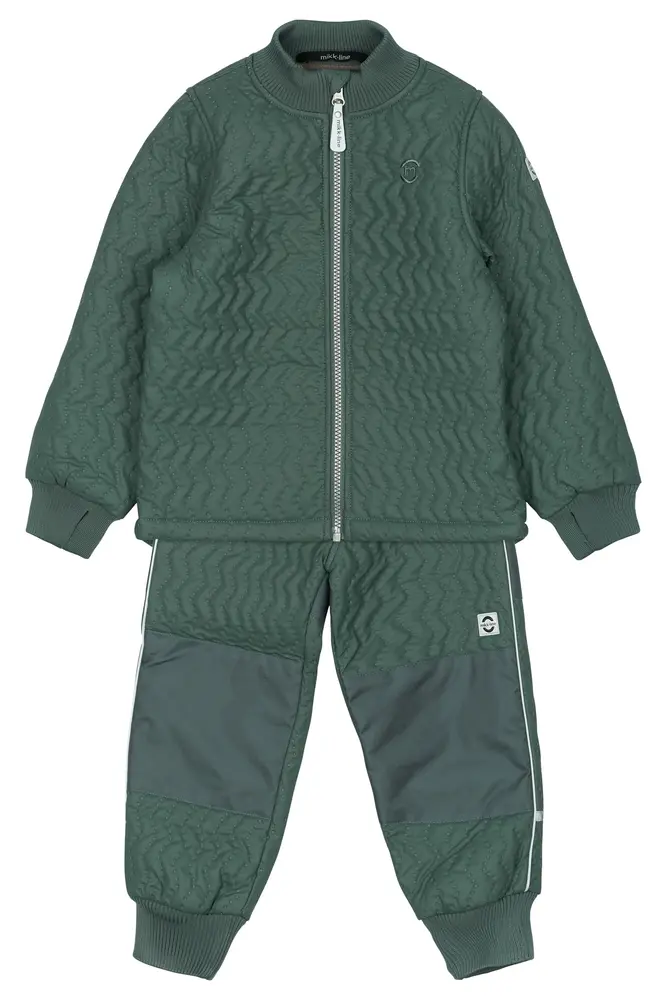 Duvet Fleece Sæt - Balsamgrøn - Varmt Termotøj