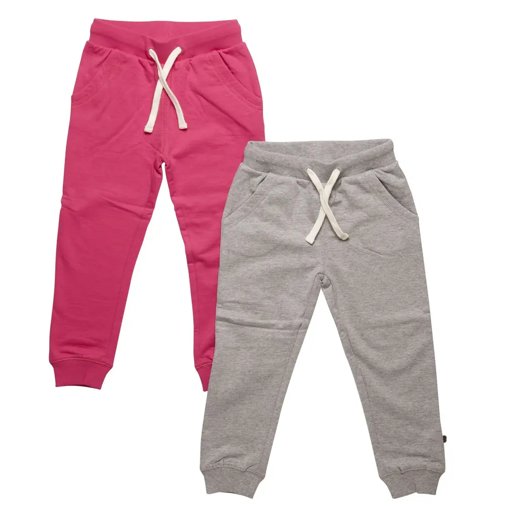 2 Pak Basic Sweatbuks - Pink/Grå/577 -    92
