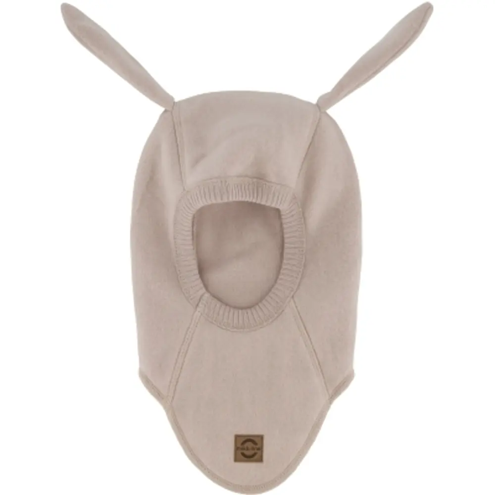 Bomulds elefanthue med lange ører - Warm Taupe til børn