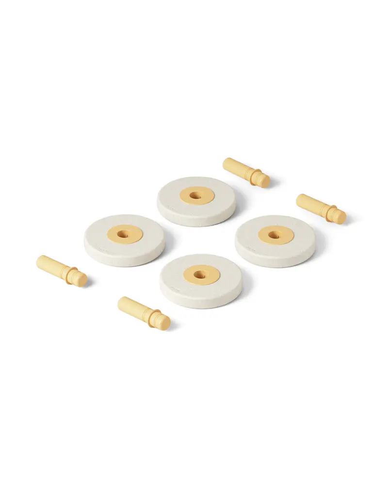 4 x Foam wheels Sand Grey / Honey Yellow
