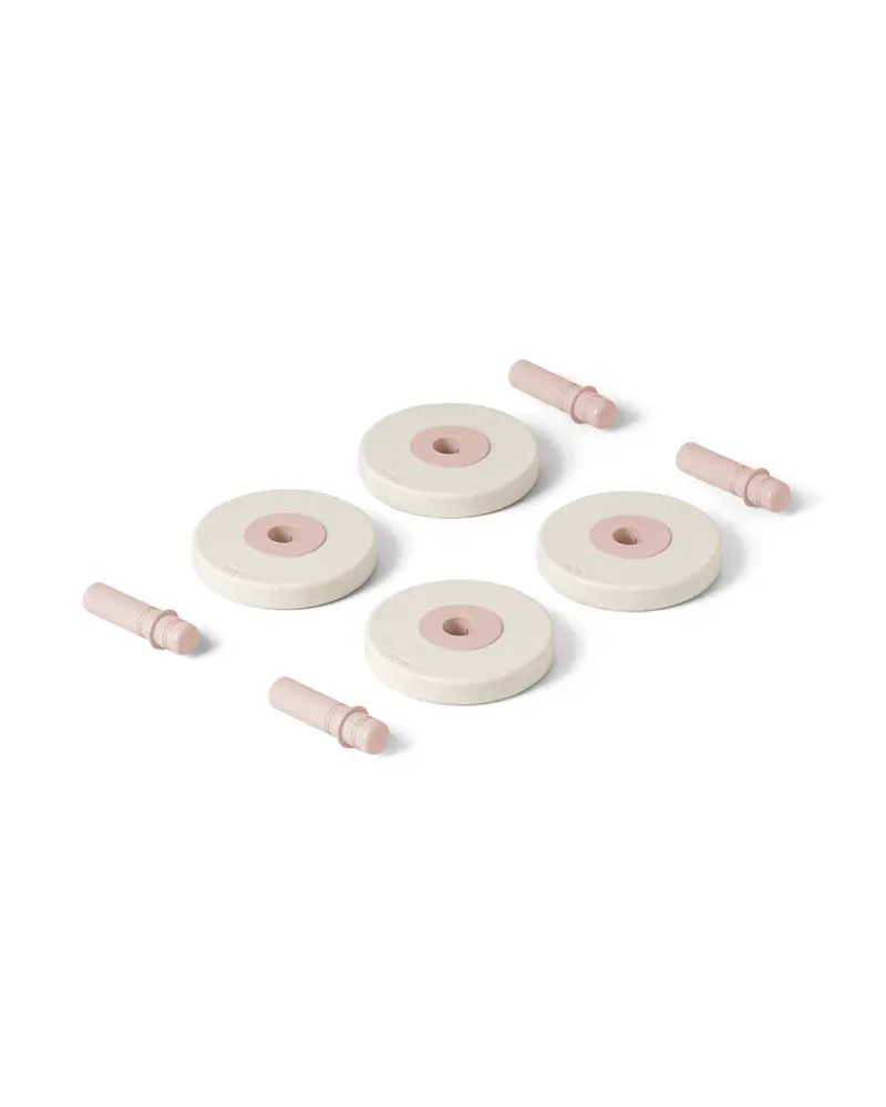 4 x Foam wheels Sand Grey / Soft Rose