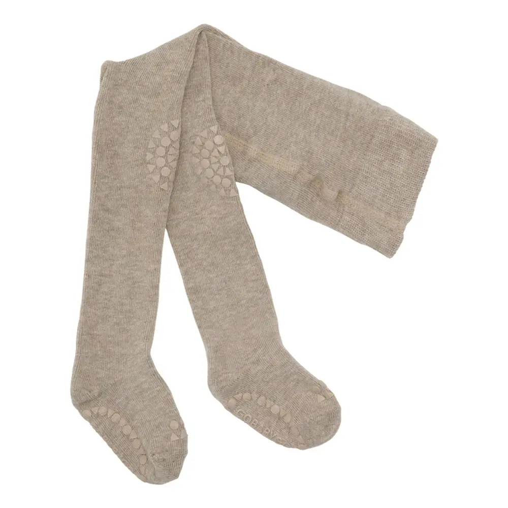 Bambus Kravle Strømpebukser - Sand - Perfekte til leg!