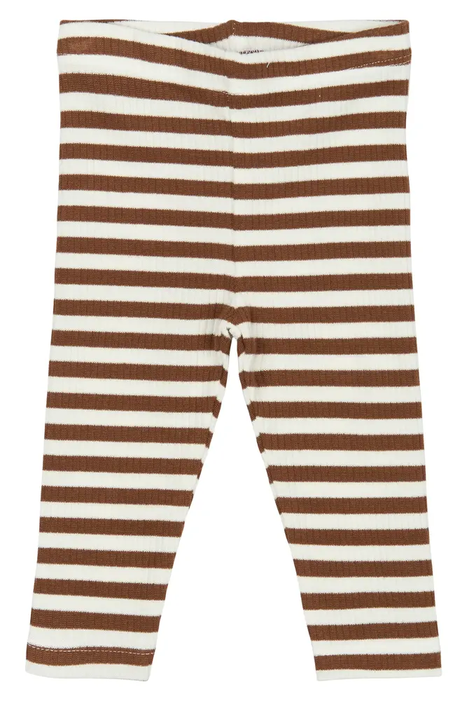 Fro Rib Leggings - Toffee striped - 68