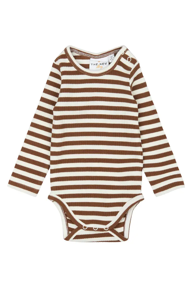 Fro Rib Body Langærmet i Toffee - Stilfuld Babystocking