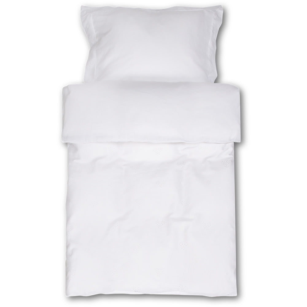 Økologisk Angel baby sengetøj i hvid - Bæredygtig komfort