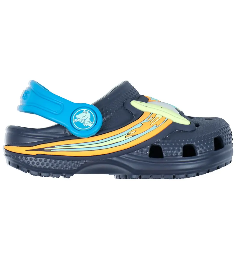 Classic Lights Clog T - Navy - Lysende Træsko til Børn