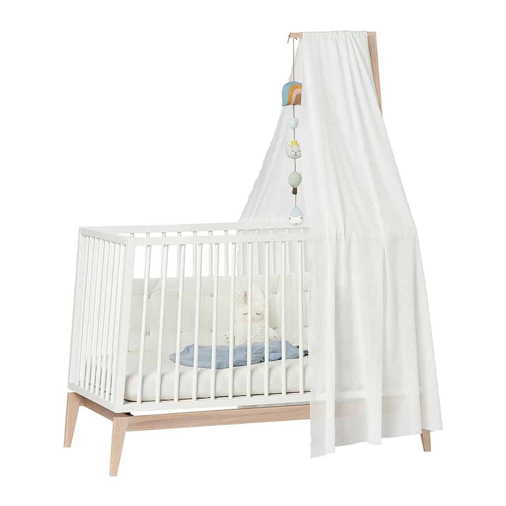 Elegant Himmel til Leander Linea™ & Luna™ Babyseng - Hvid