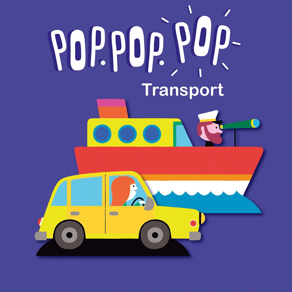 Farverig papbog med pop-op-effekter: Transporteventyr!