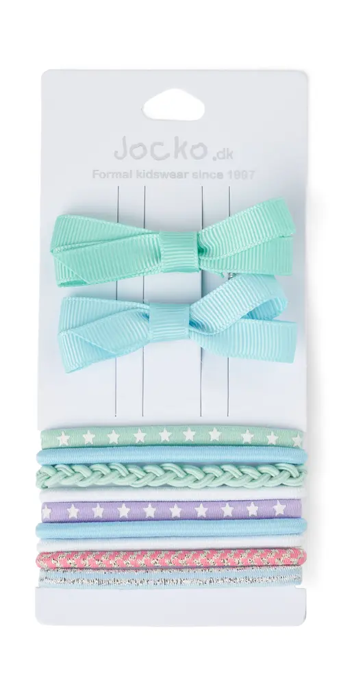 11 stk festligt hårpynt - Mix med spænder og elastikker