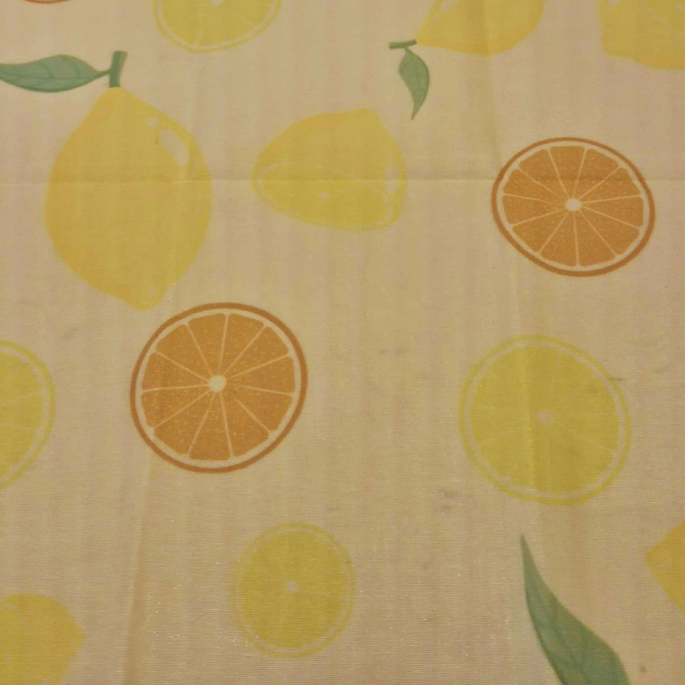 Bæredygtigt Bivoks Papir med Citroner til Madopbevaring